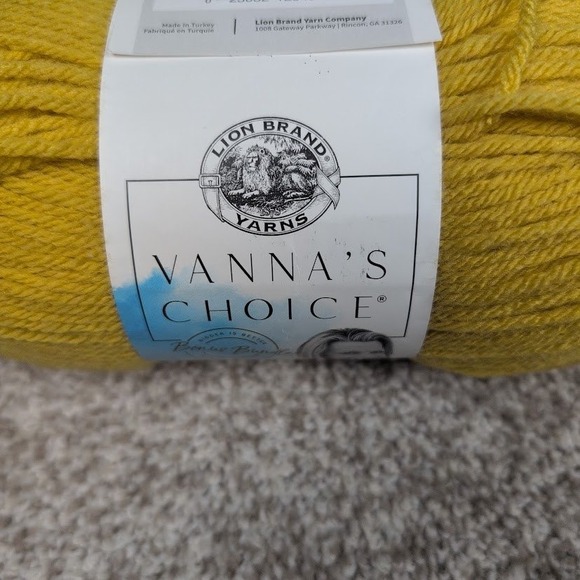 Lion Brand Yarn Vanna's Choice Bonus Bundle Mustard 100 Percent Acrylic - Picture 2 of 5